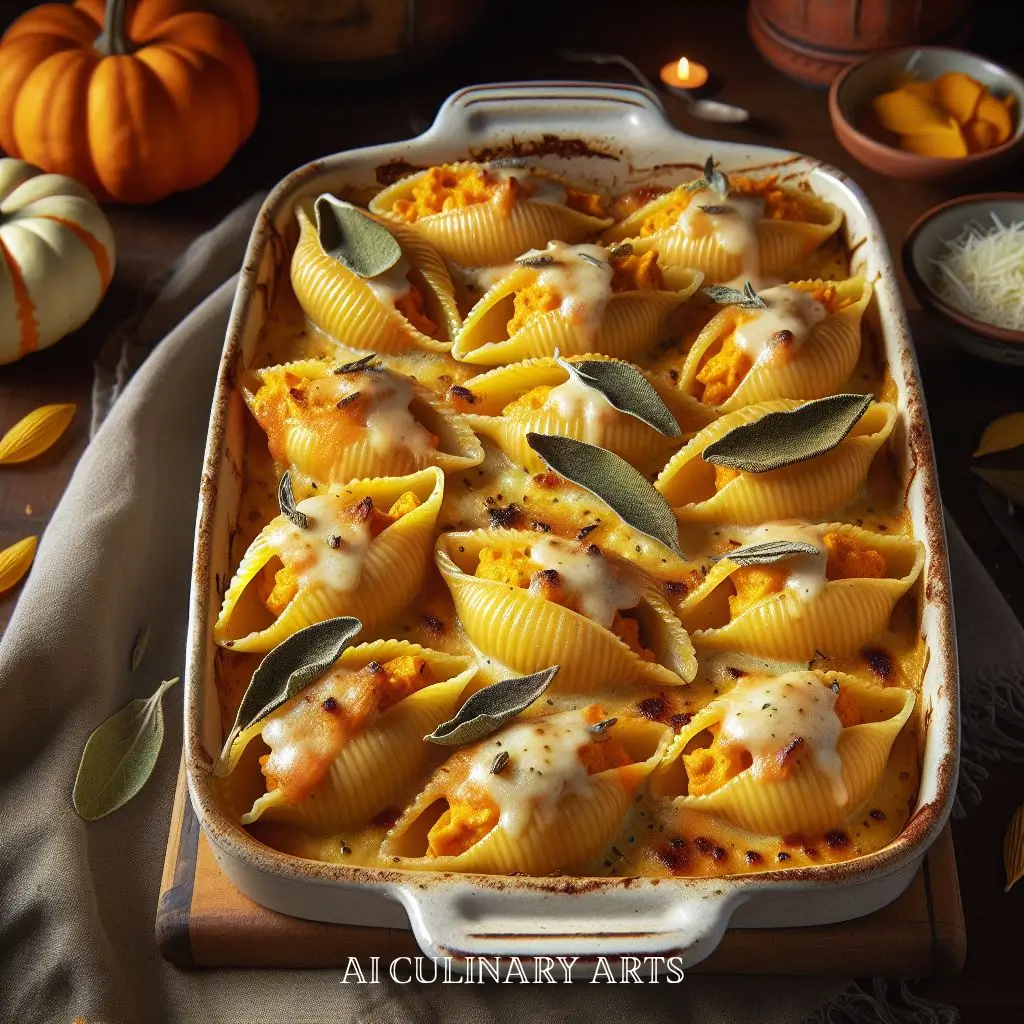 Pumpkin Ricotta Stuffed Shells with Sage Brown Butter